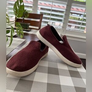 Burgundy allbird wool loungers -w7